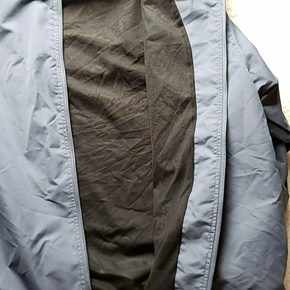 SRT Jacket Mens 3XL Blue Full Zip Lightweight Lined Windbreaker Elastic Hem